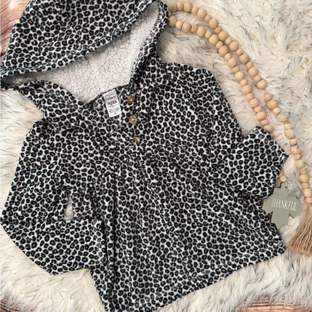 Carter’s Leopard Print Kids Fleece Hoodie